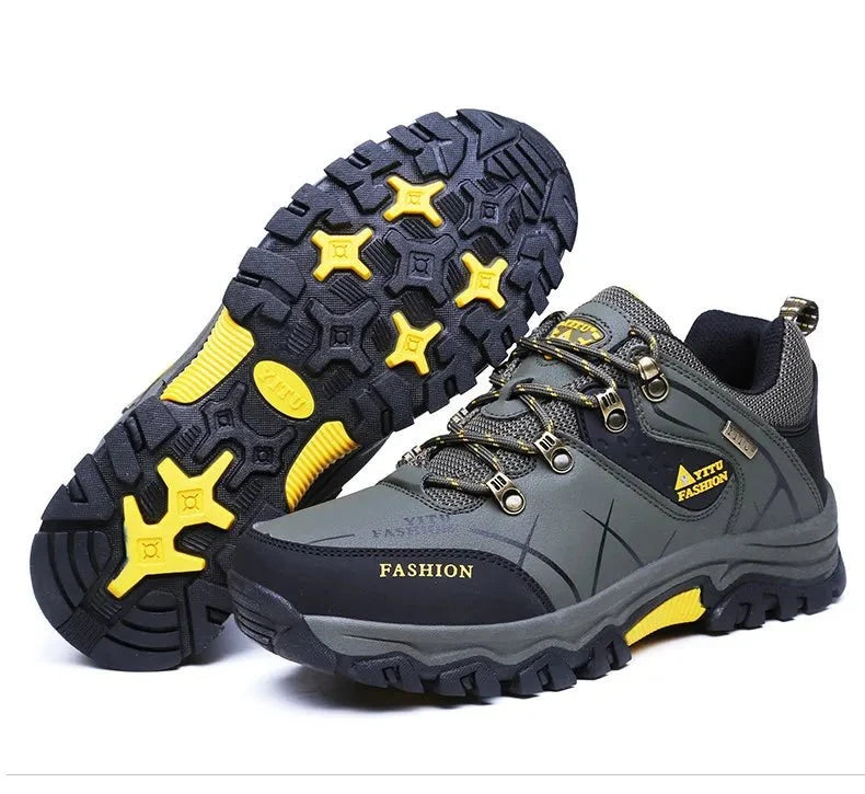 Brand Men Winter Snow Boots Waterproof Leather Sneakers Super  Warm Men's Boots Outdoor Male Hiking Boots Work Shoes Size 39-47
