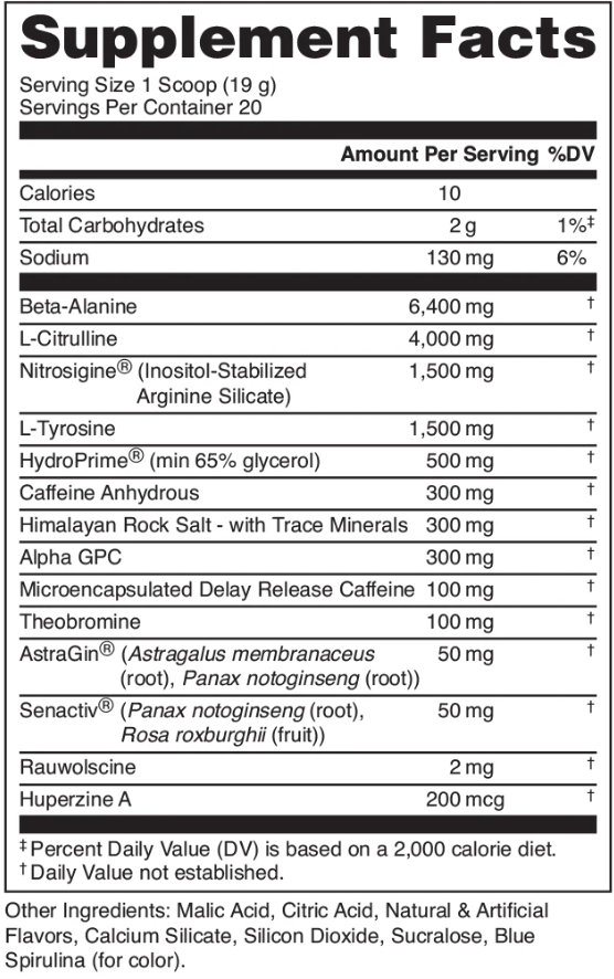 Bucker High Stimulant Pre Workout 20 Servings