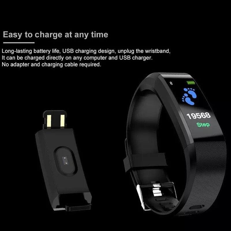 Kids Smart Sport Watch Fitness Tracker Heart Rate LED Watch