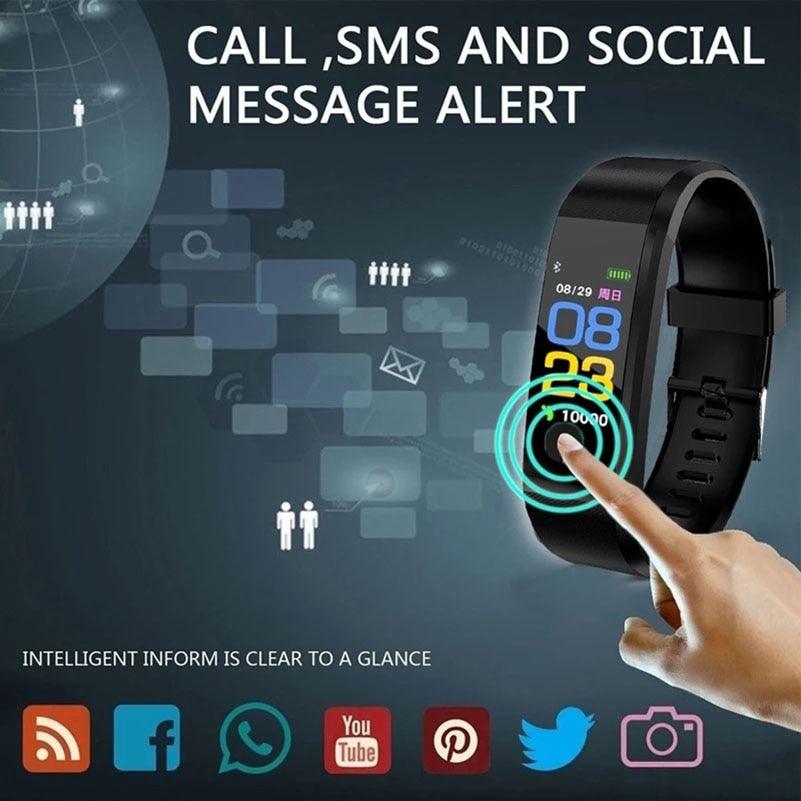 Kids Smart Sport Watch Fitness Tracker Heart Rate LED Watch