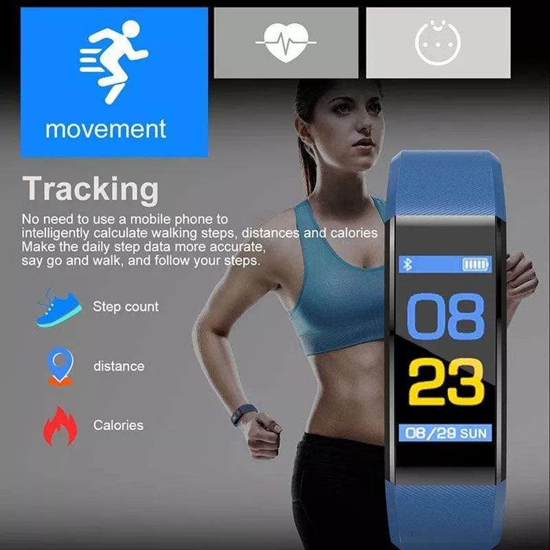 Kids Smart Sport Watch Fitness Tracker Heart Rate LED Watch