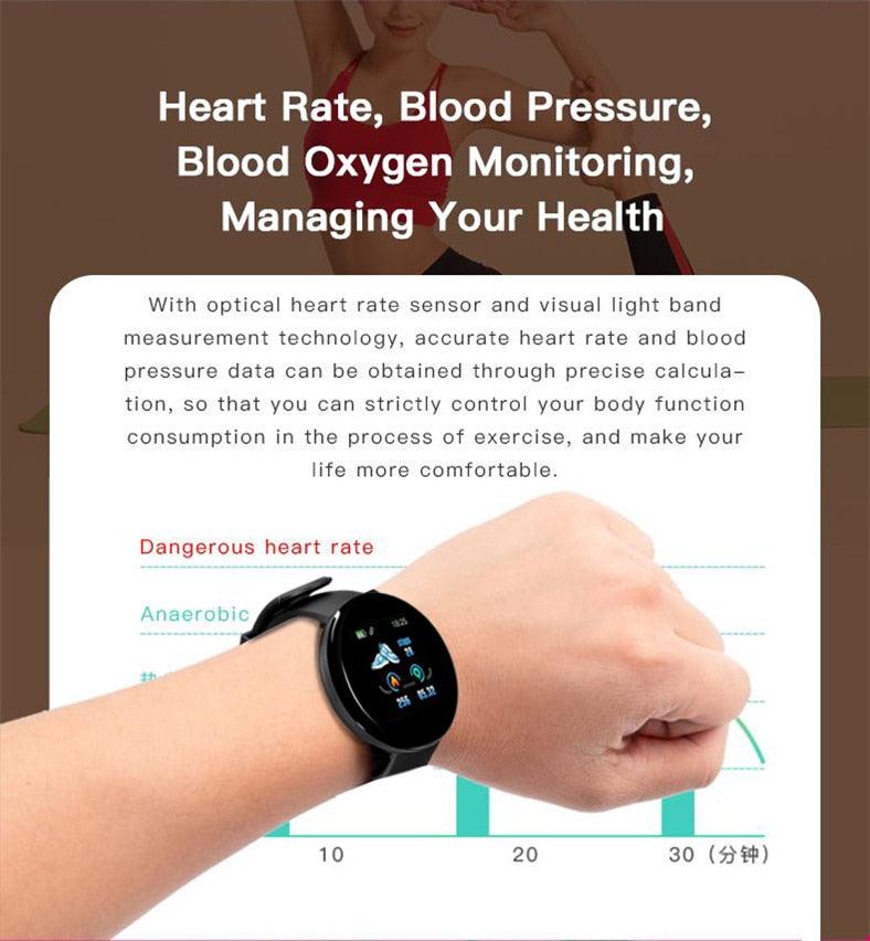 Smart Watch Heart Rate Fitness Tracker Waterproof Touch Screen Wristband