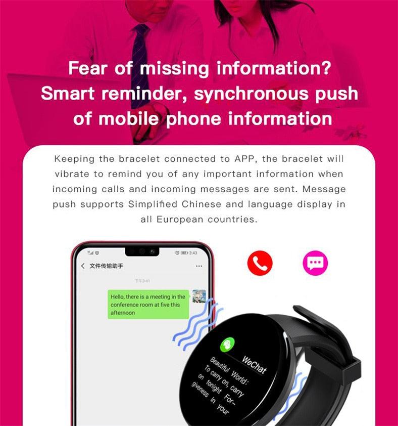 Smart Watch Heart Rate Fitness Tracker Waterproof Touch Screen Wristband