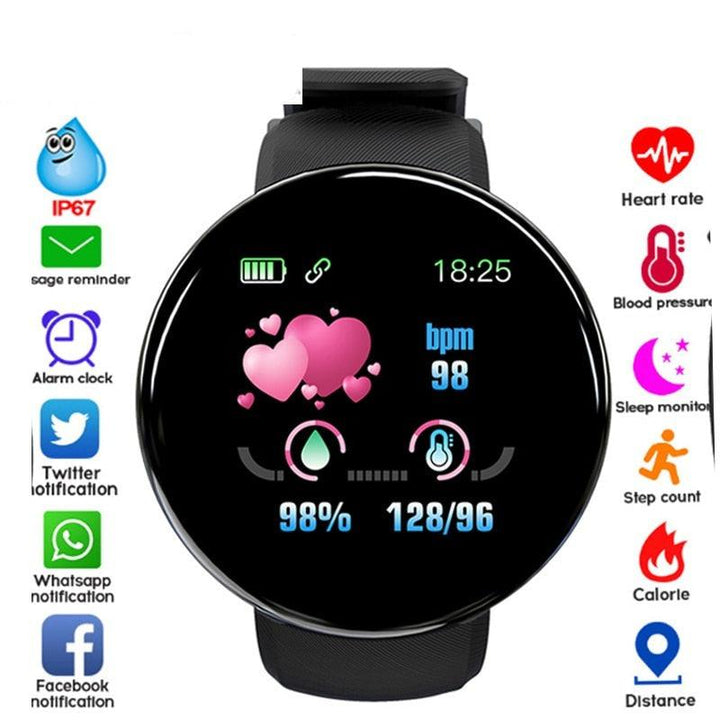 Smart Watch Heart Rate Fitness Tracker Waterproof Touch Screen Wristband